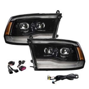 Ram 1500 Headlights - Front - FORM Lighting - Sequential LED Projector - Black - `09-`18